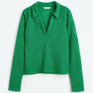 Collared Jersey Long Sleeve Top